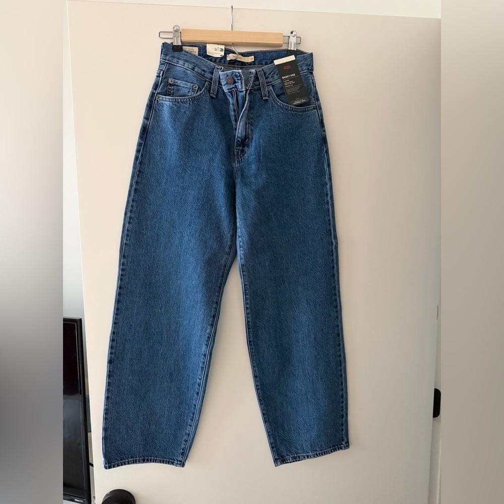 Levi's Women's Baggy Dad Jeans in Classic Blue Denim